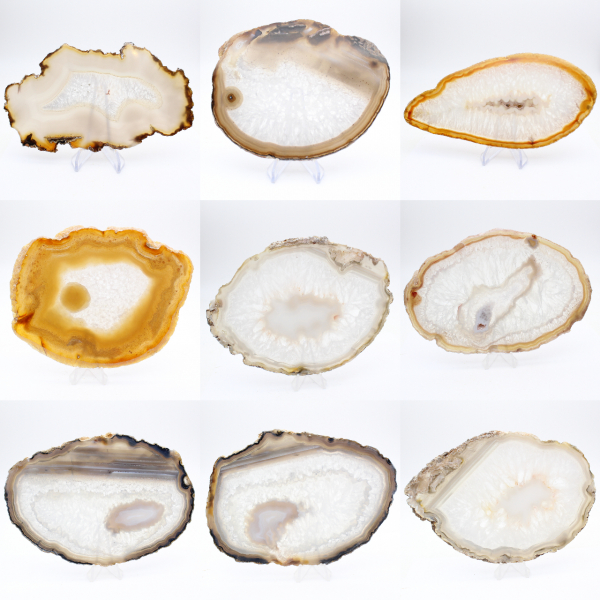 Tranche d'Agate naturelle du Brésil
