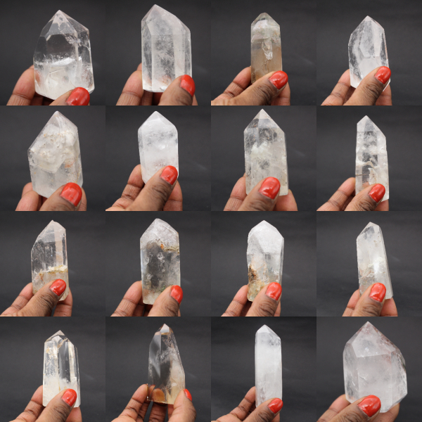 Prisme de quartz avec inclusion