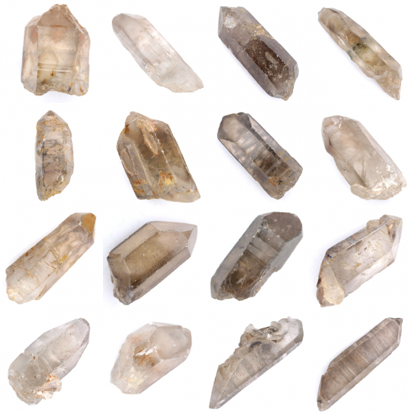 Cristal de quartz fumé bi-terminé