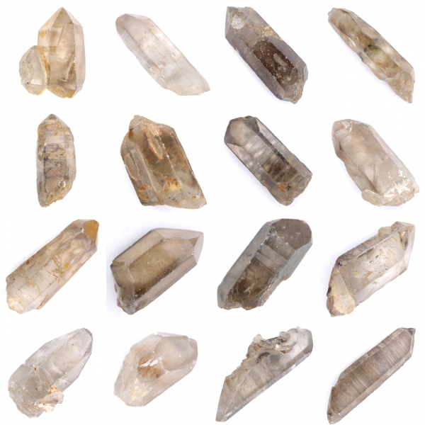 Cristal de quartz fumé bi-terminé