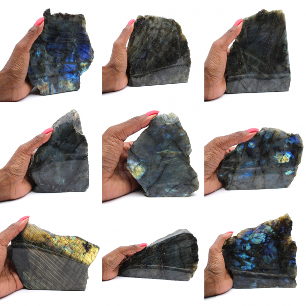 Labradorite une face polie de collection