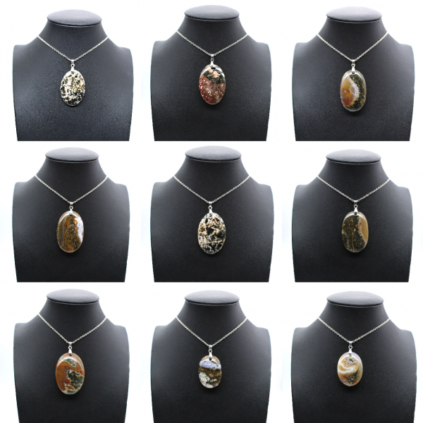 Pendentif en japse orbiculaire