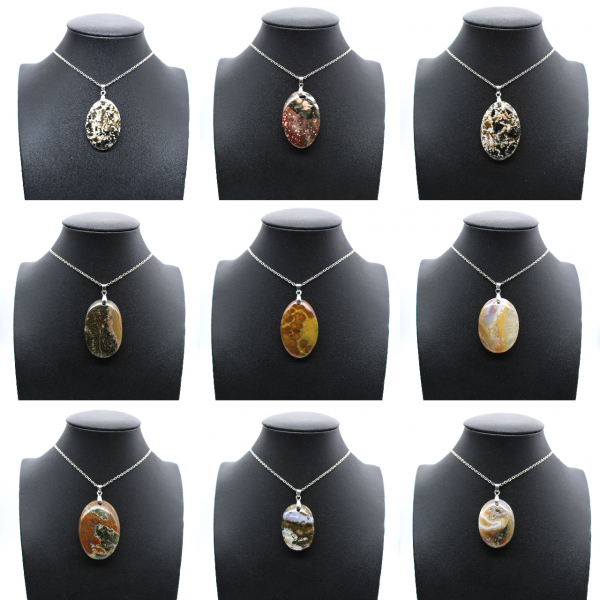 Pendentif en japse orbiculaire