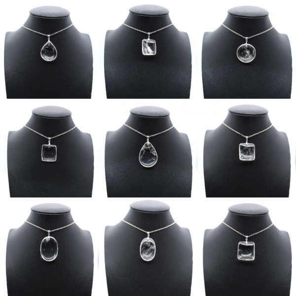 Pendentif en quartz polie