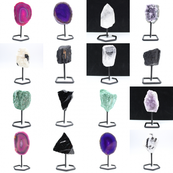 Agate teintée de rose