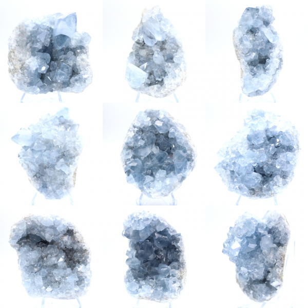 Géode célestite bleue Madagascar formation naturelle