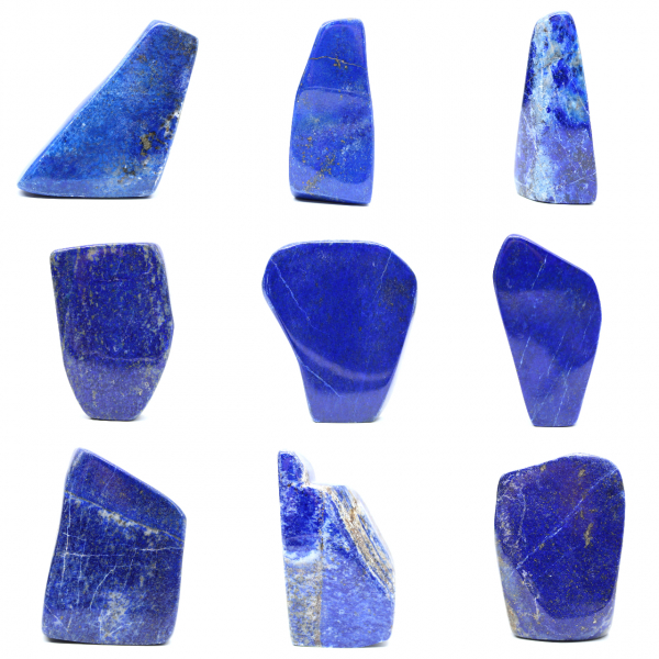 Bloc lapis-lazuli poli décoratif