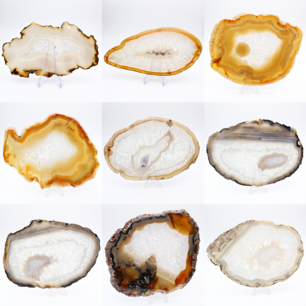 Tranche d'Agate naturelle du Brésil