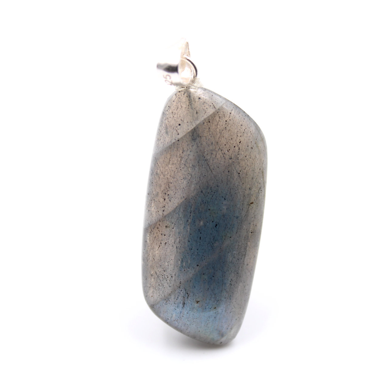 Pendentif en labradorite forme libre bélière argent 925