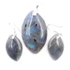 Pendentif et boucles d'oreille en labradorite et argent 925 - 0