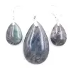 Pendentif et boucles d'oreille en labradorite et argent 925 - 0
