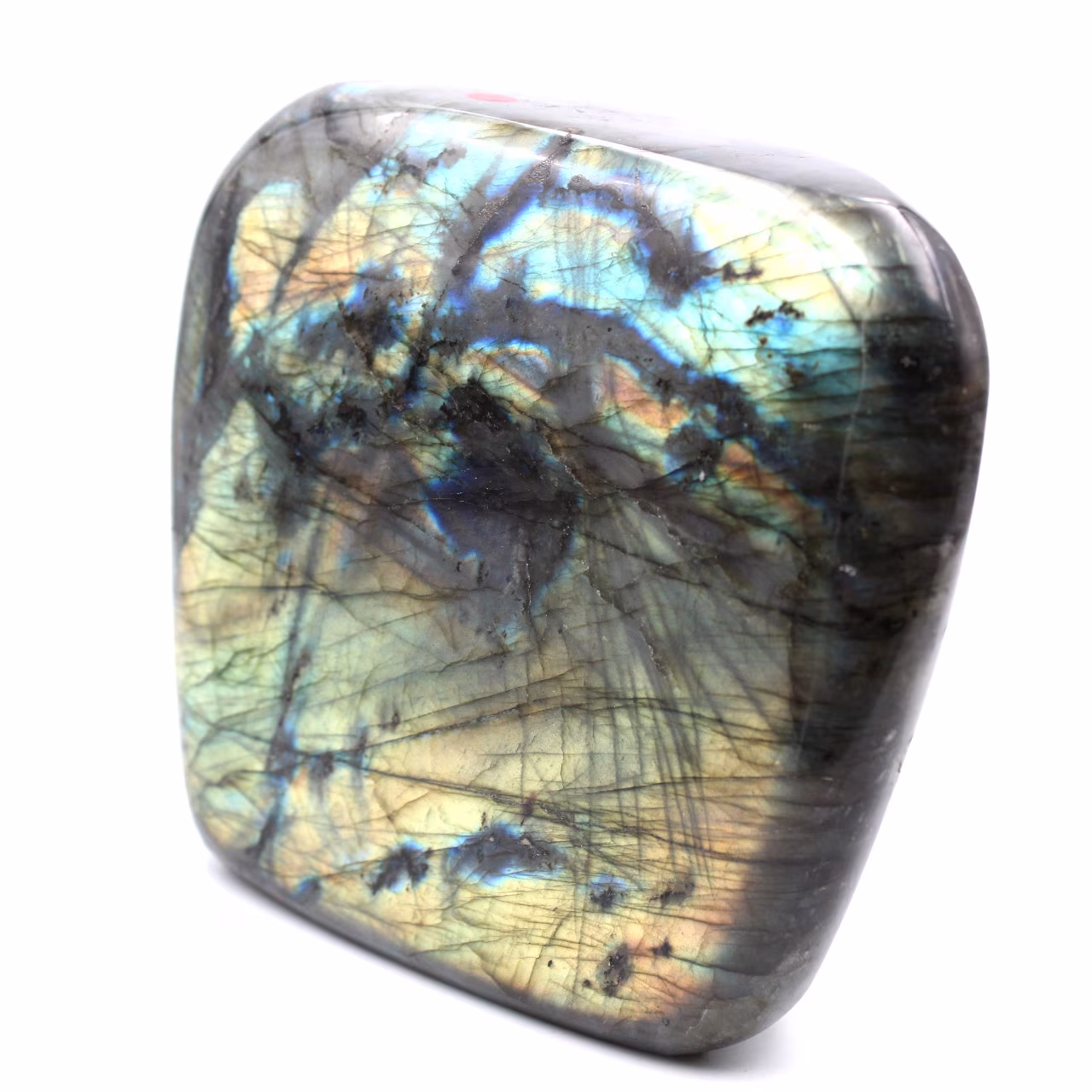 Grande labradorite jaune orange forme libre 2 kilo