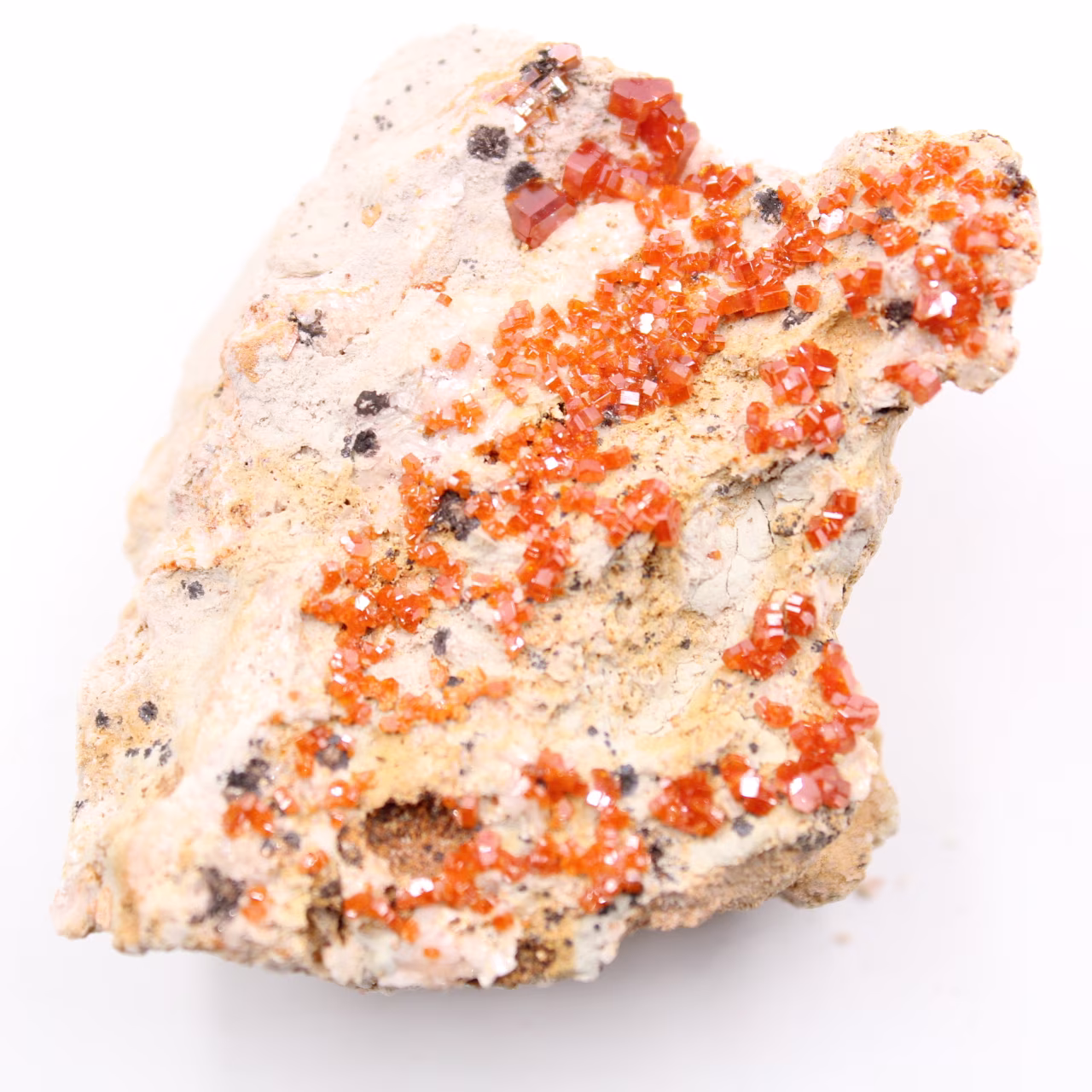 Cristaux de vanadinite sur gangue