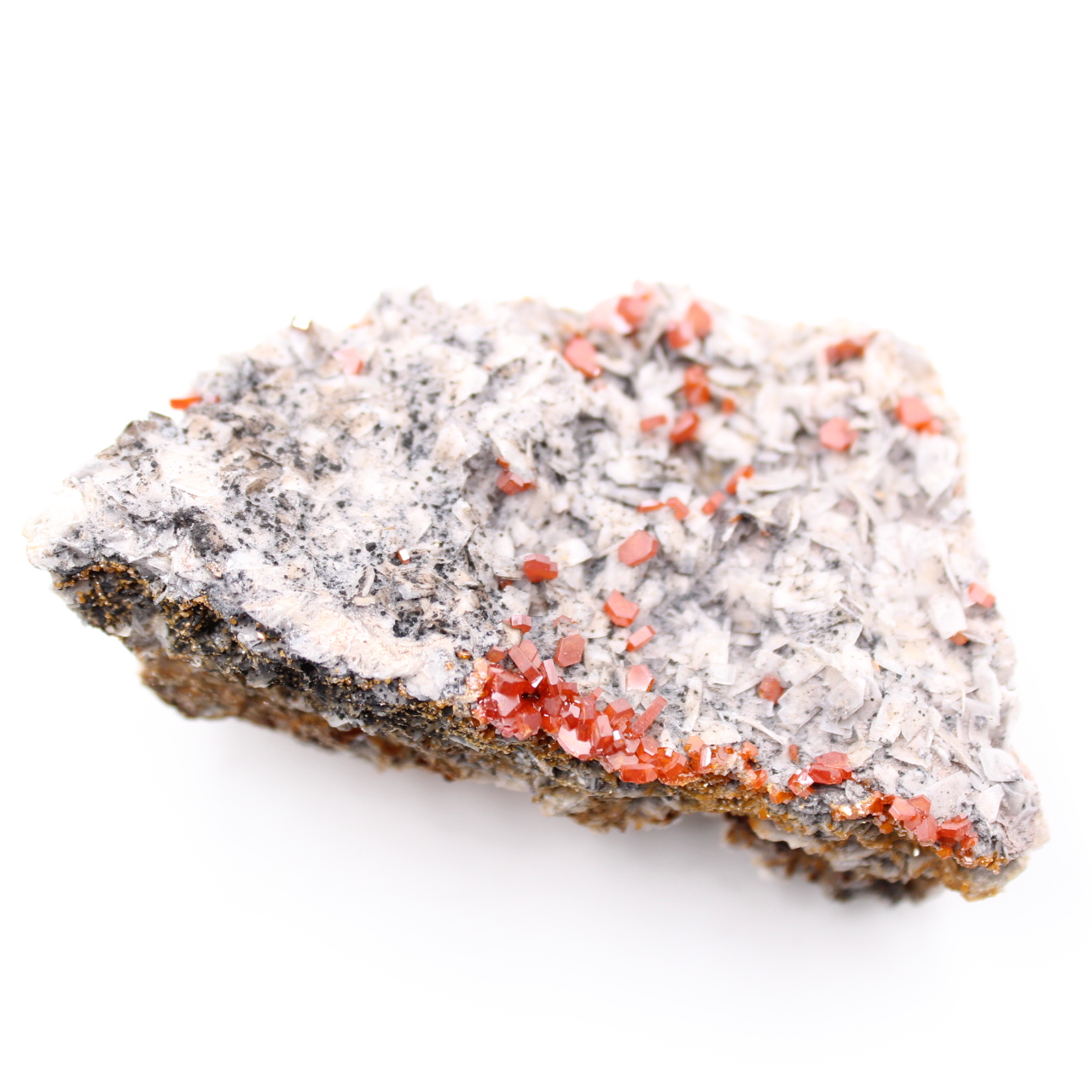 Cristaux de vanadinite sur gangue