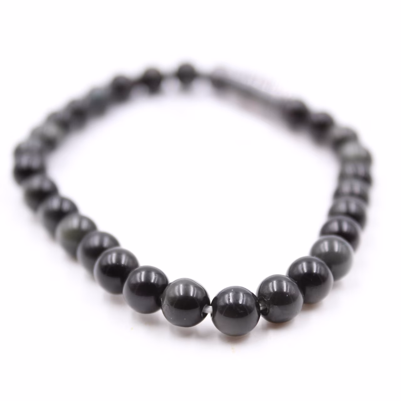Bracelet d'obsidienne 6 mm