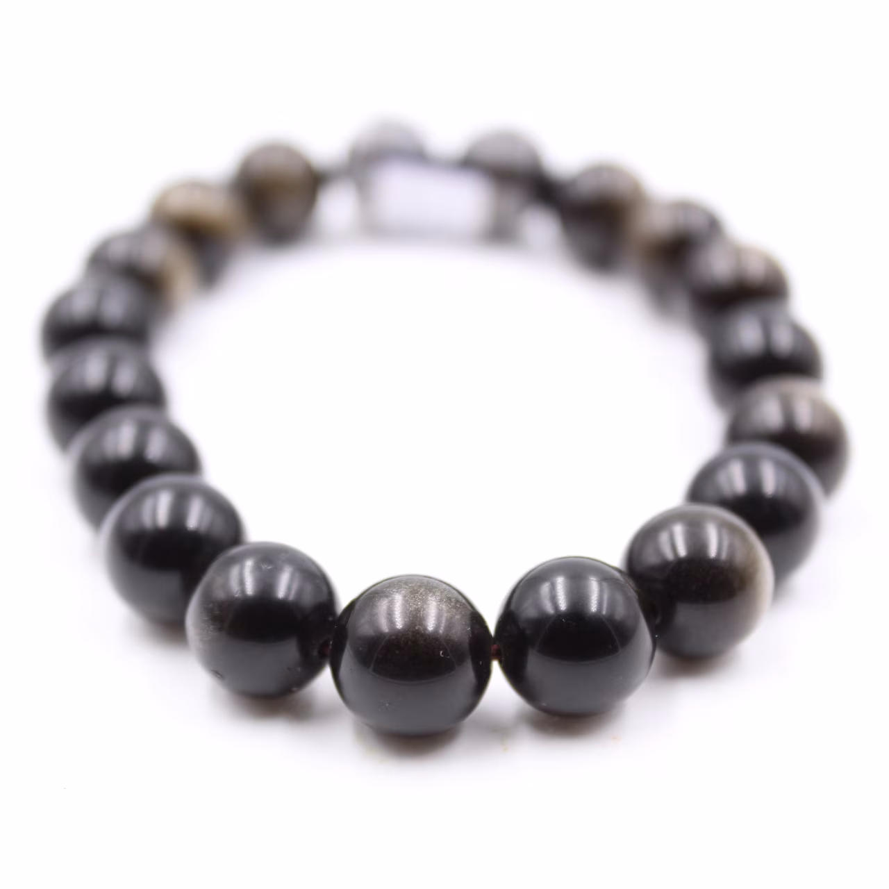 Bracelet d'obsidienne 10 mm