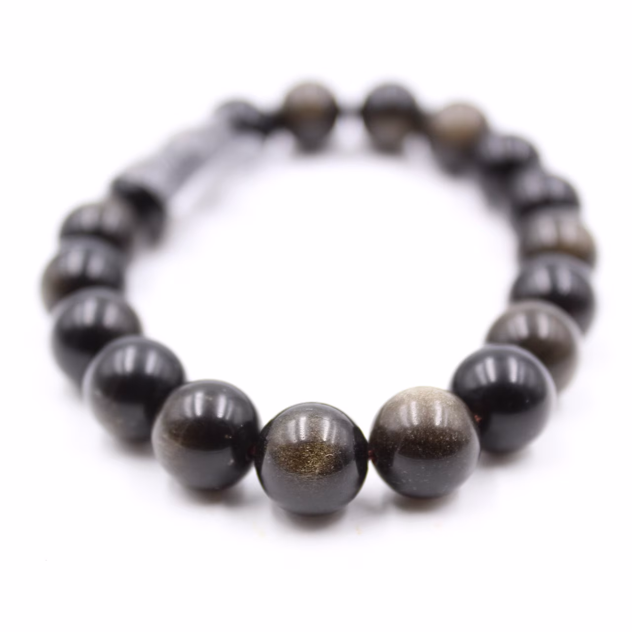 Bracelet d'obsidienne 10 mm