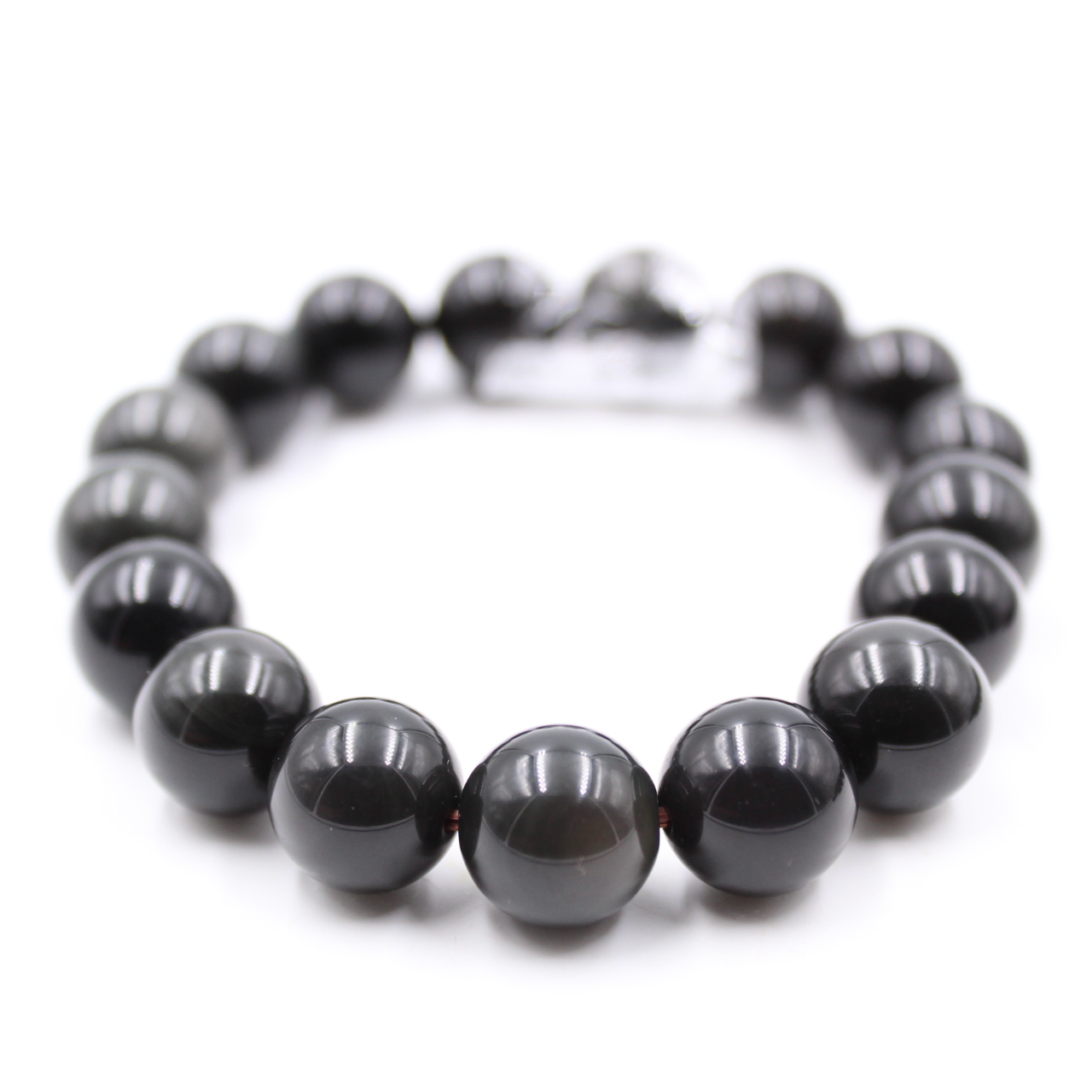 Bracelet d'obsidienne 12 mm