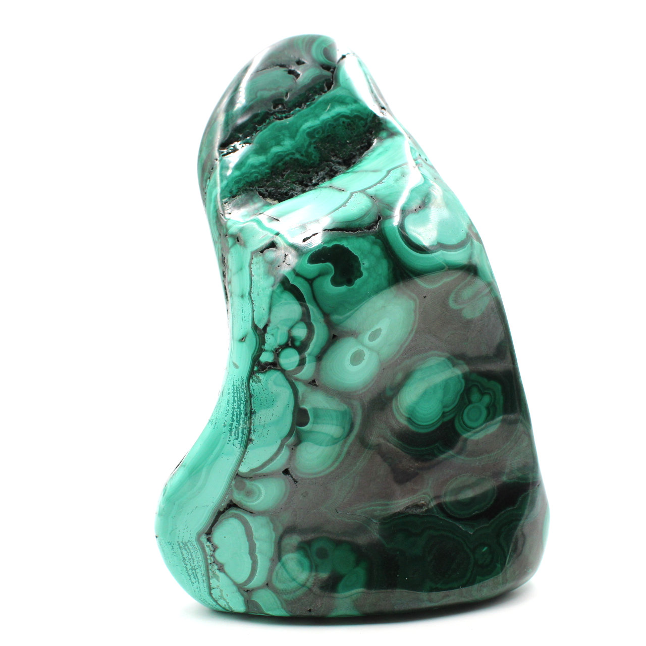 Pierre de malachite forme abstraite d'ornement