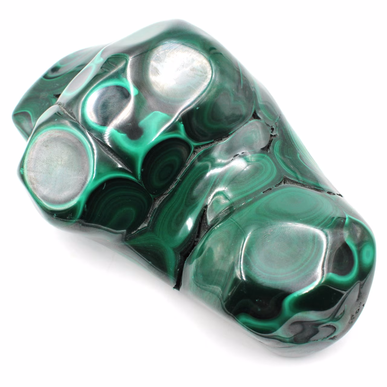 Pierre de malachite forme abstraite d'ornement