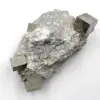 Cubes de pyrite sur gangue de Navajun Espagne - 0