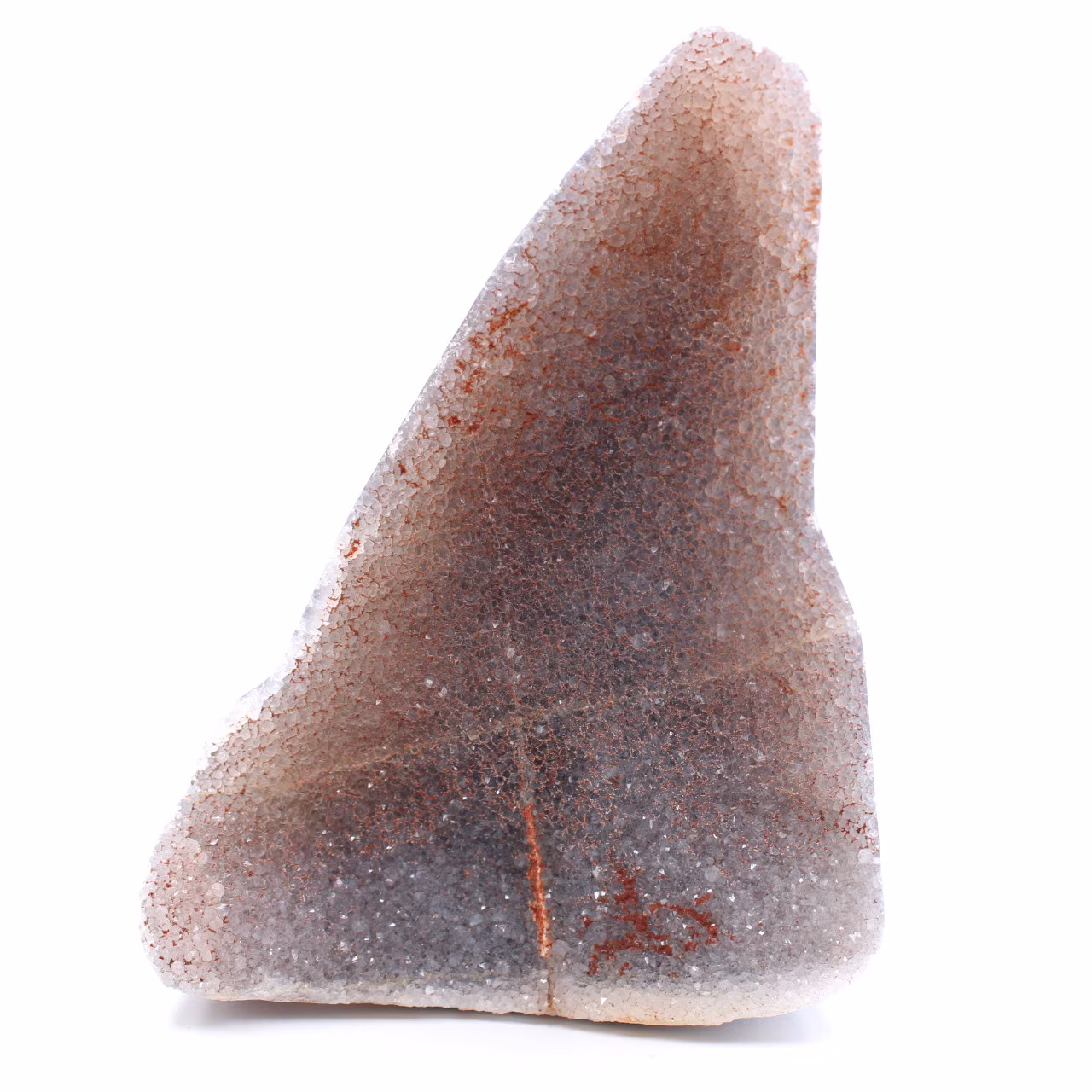 Cristaux de quartz sur agate polie