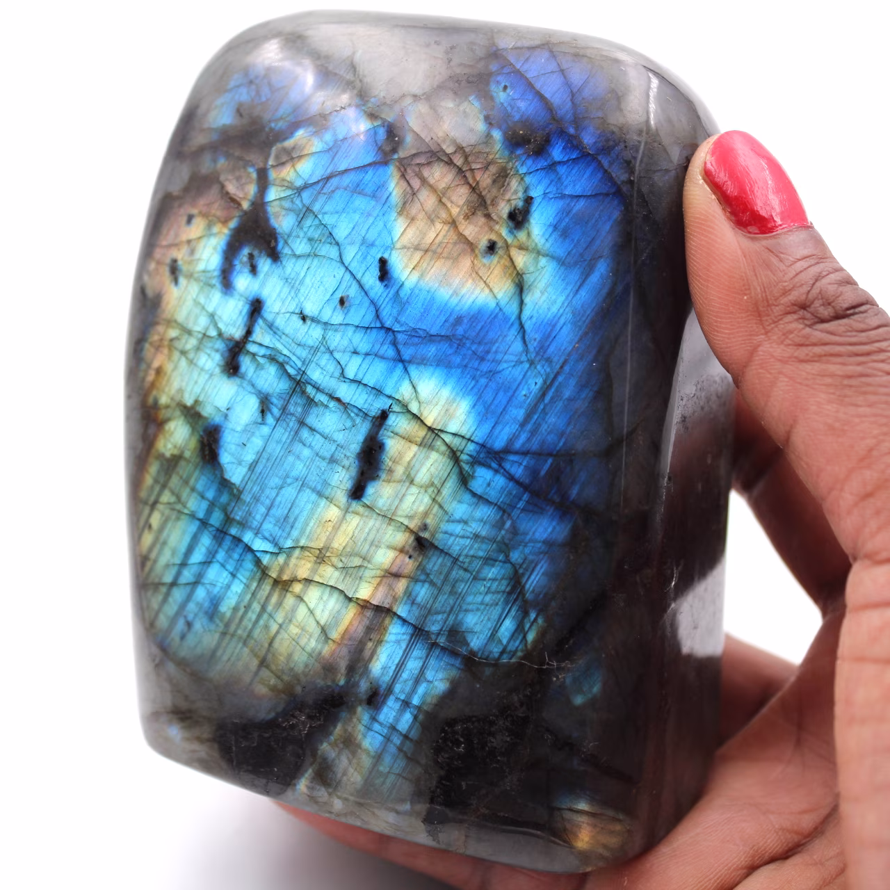 Pierre de Labradorite forme libre d'ornement