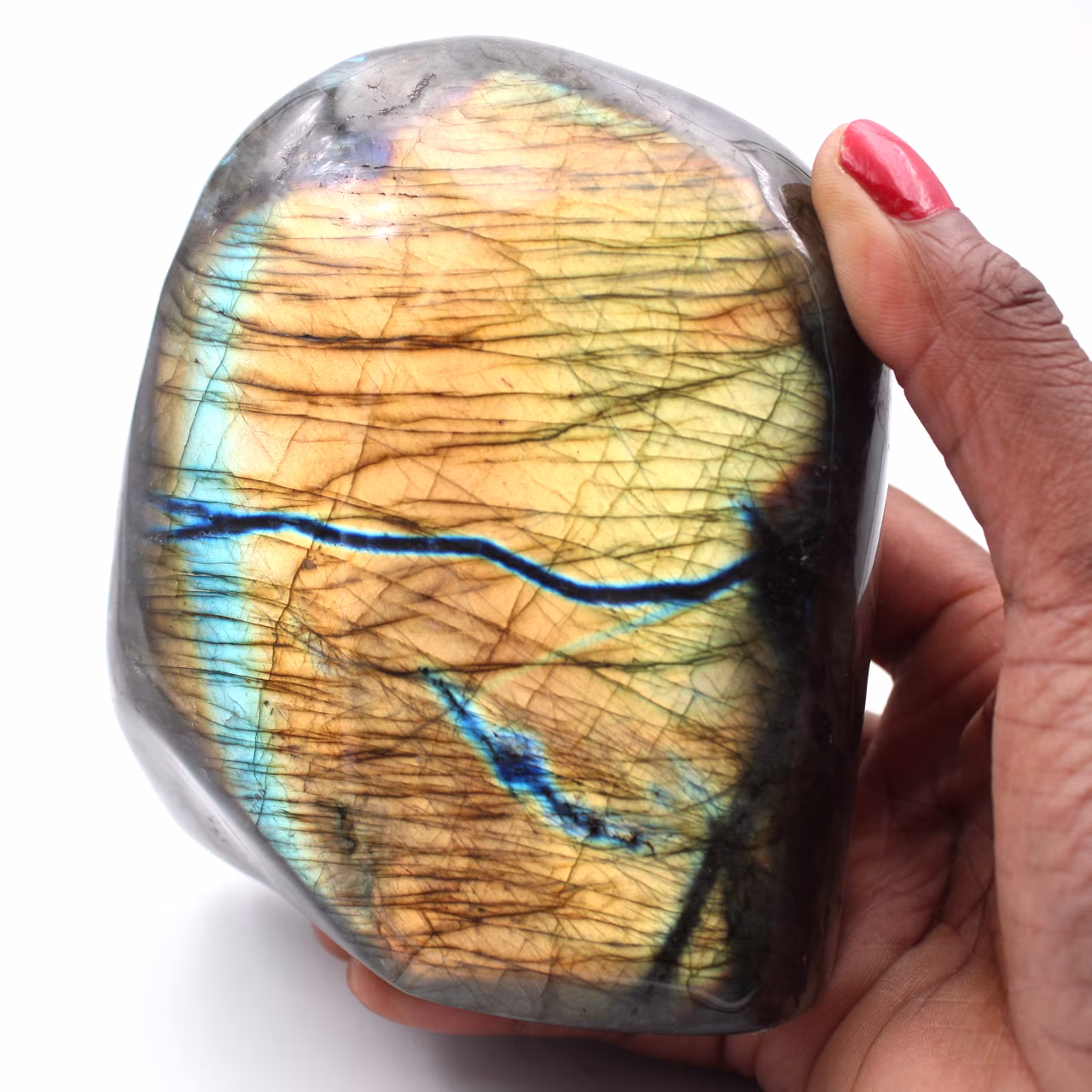 Pierre de Labradorite forme libre d'ornement