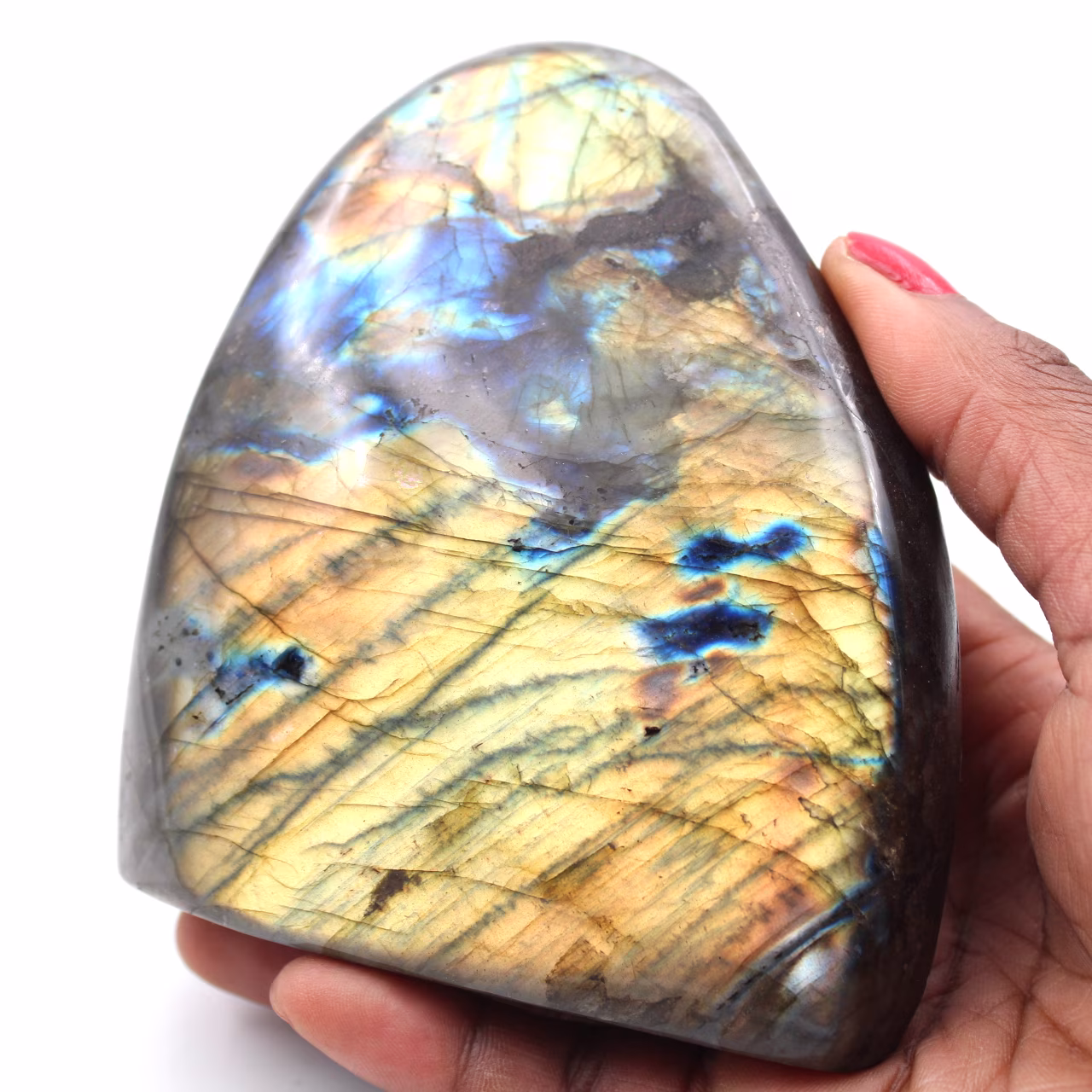 Pierre de Labradorite forme libre d'ornement