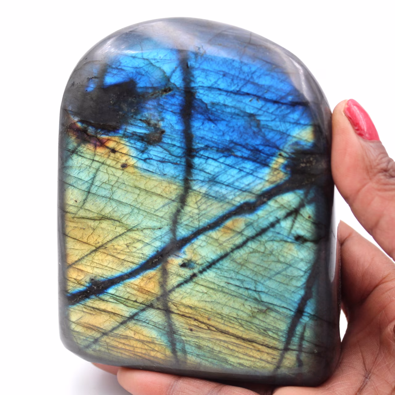 Pierre de Labradorite forme libre d'ornement