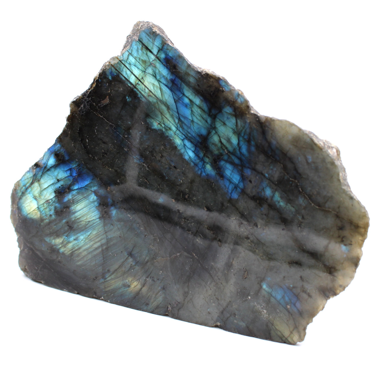  Labradorite forme libre bloc à poser une face polie