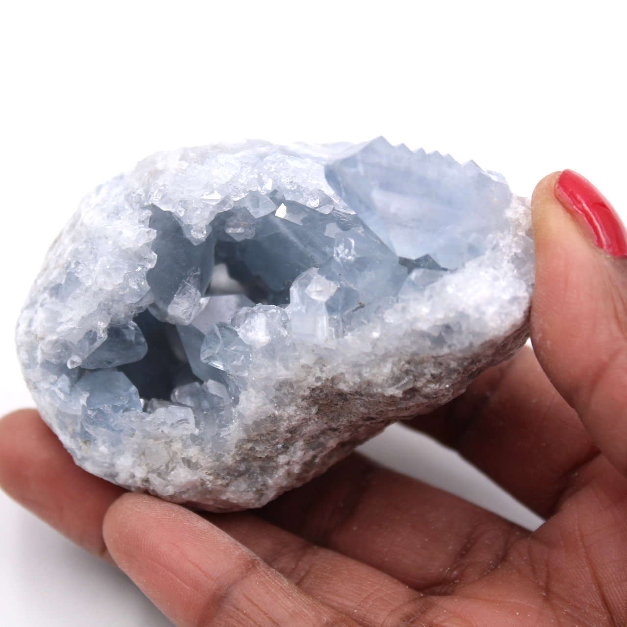 Rare cristal de célestite en dent de scie
