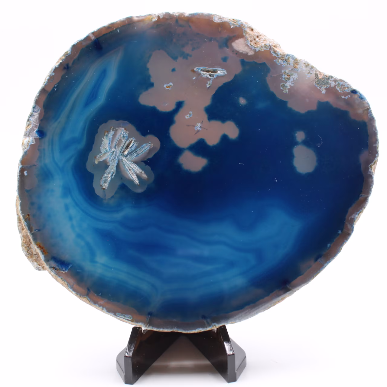 Grande tranche d’agate du Brésil