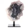 Tranche d’agate naturelle du Brésil avec socle - 0