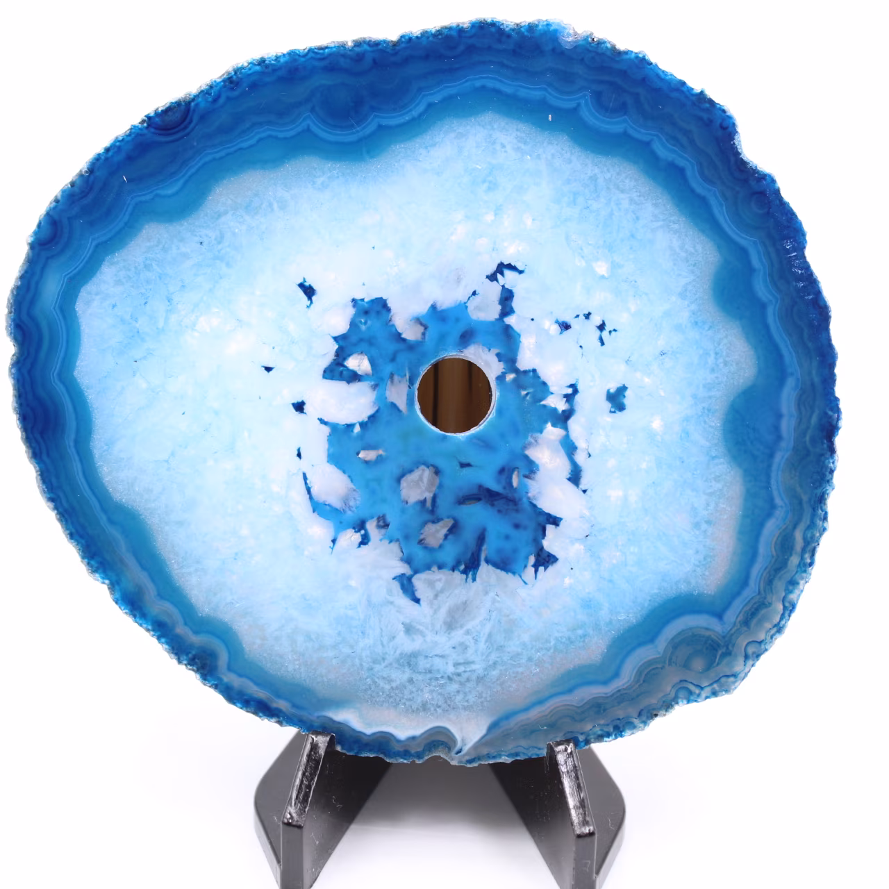 Tranche d'agate percée du Brésil