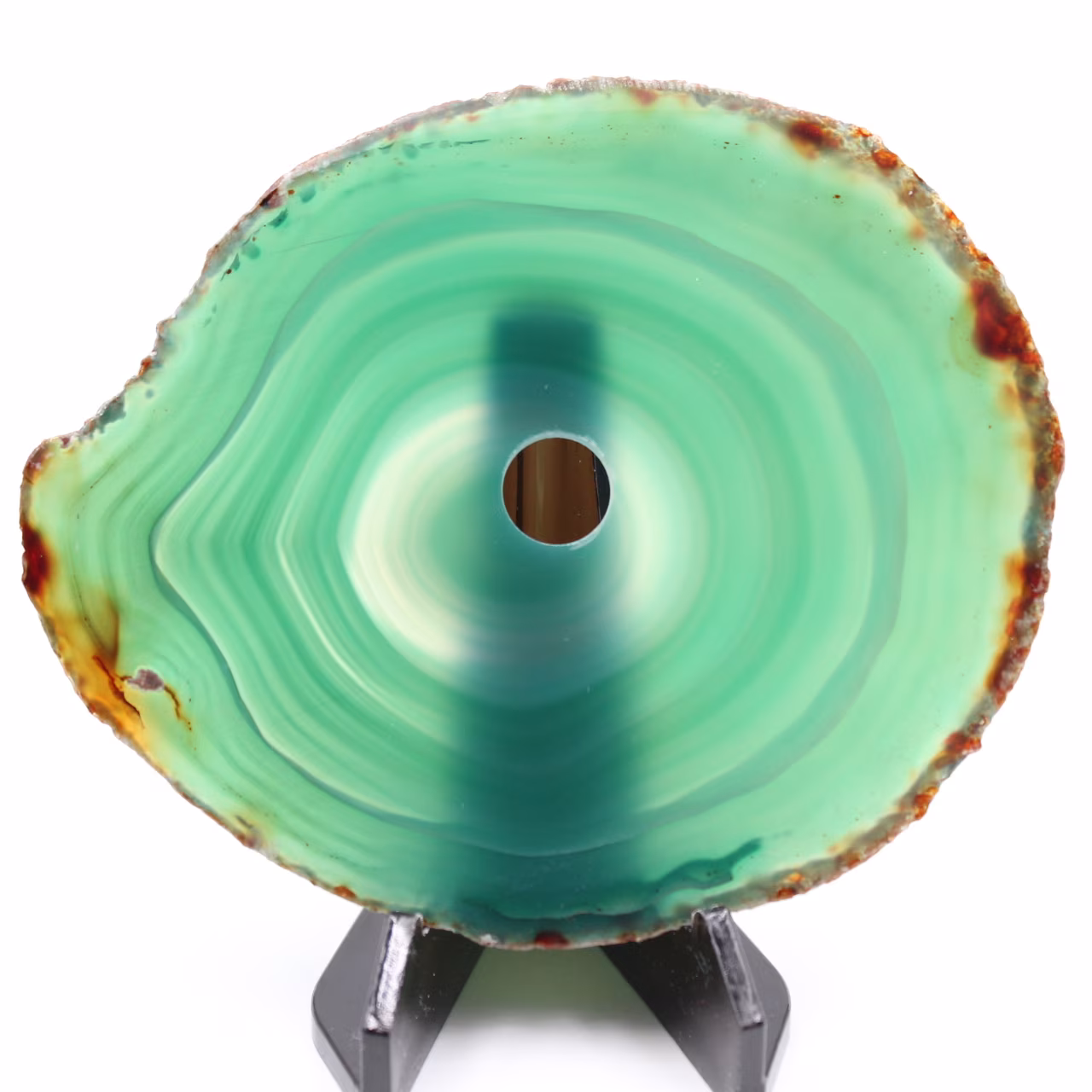 Tranche d'agate percée du Brésil