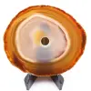 Agate tranche polie et percée du Brésil - 0