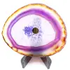 Agate tranche polie et percée du Brésil - 0