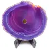 Agate tranche polie et percée du Brésil - 0