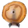 Agate tranche polie et percée du Brésil - 0