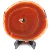 Agate tranche polie et percée du Brésil - 0