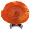 Agate tranche polie et percée du Brésil - 0