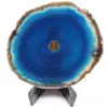 Agate tranche polie et percée du Brésil - 0