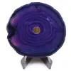 Agate tranche polie et percée du Brésil - 0