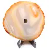 Agate tranche polie et percée du Brésil - 0