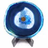 Agate tranche polie et percée du Brésil
