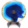 Agate tranche polie et percée du Brésil