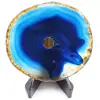 Agate tranche polie et percée du Brésil - 0