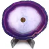 Agate tranche polie et percée du Brésil - 0