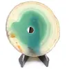 Agate tranche polie et percée du Brésil - 0